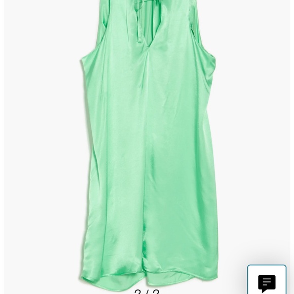 Topshop Ruched Cutout Sleeveless Satin Minidress, NWT - Picture 3 of 4